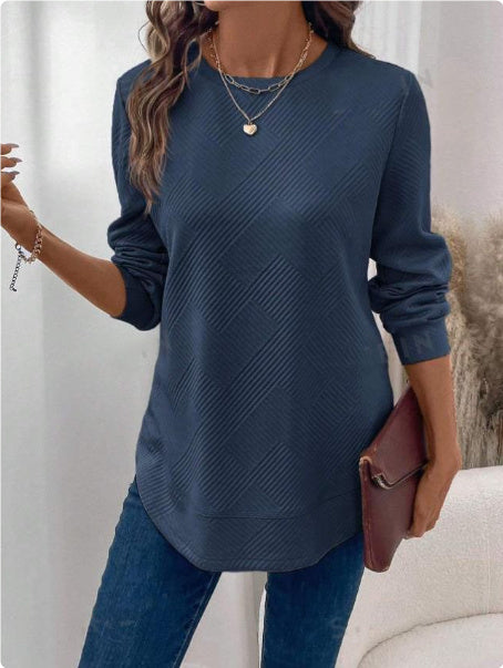 Women's Crew Neck Casual Long Sleeve Shirt