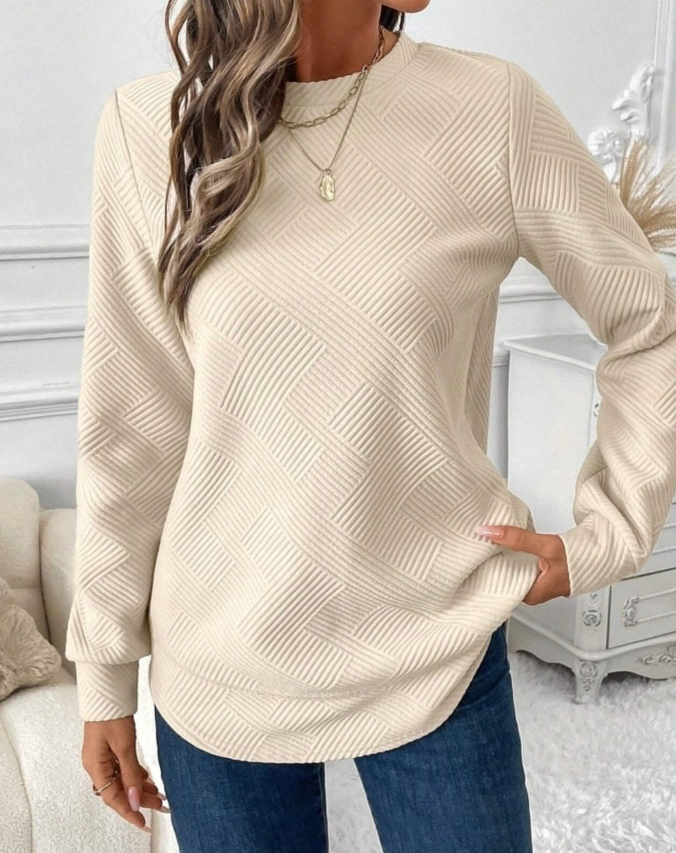 Women's Crew Neck Casual Long Sleeve Shirt