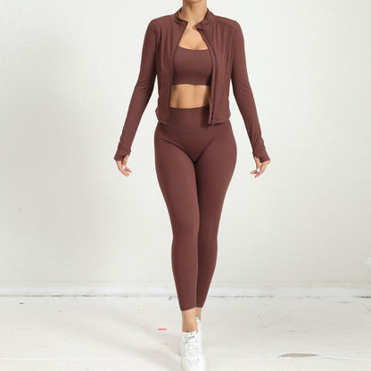 Winter Outdoors Sports Skinny Yoga Clothes Suit